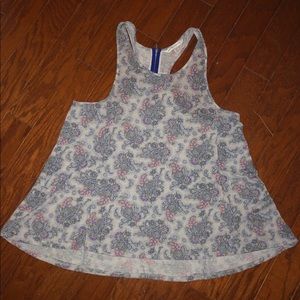 Blue Floral Tank Top